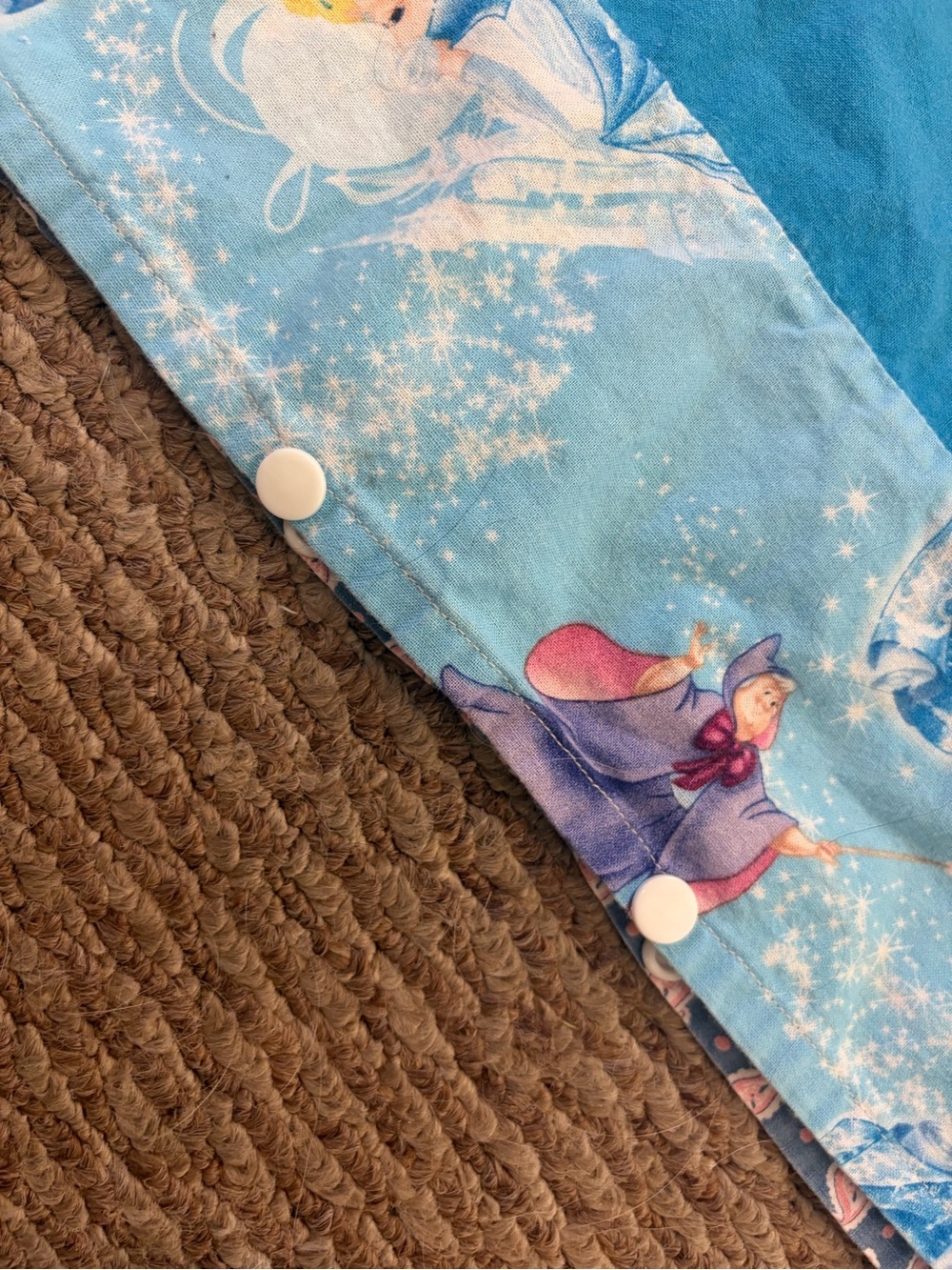 Disney Cinderella Toddler Bed Duvet Cover Quilt Cotton flannel Handmade 36x46 - Picture 3 of 13